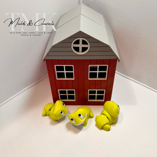 10x 3D Printed Mini Articulated Frog for Toy Surprise Bath Bombs