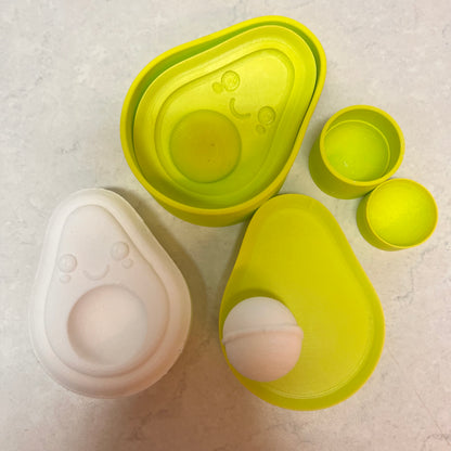 2 Part Avocado (3D Printed) 2x 3 Piece Moulds
