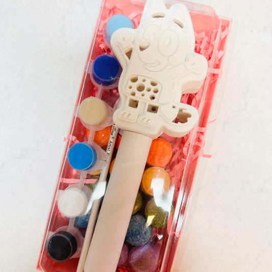 10x White Mini Magic Bath Bomb Wands for Paint Your Own Kits (Includes handles)