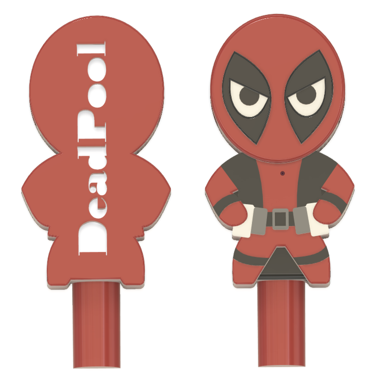 DeadPool Full Colour Bath Bomb Wands 10x orx5 (3D Printed)