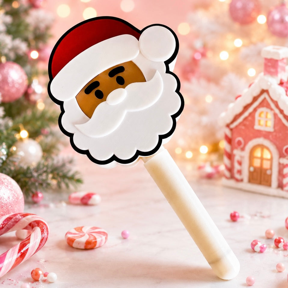 Santa Head Bath Bomb Wands STL