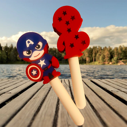 Captain America Full Colour Bath Bomb Wands 10x orx5 (3D Printed)