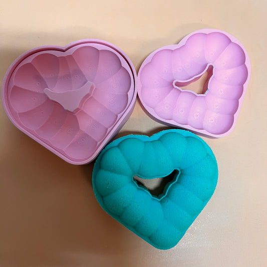 Bubble Heart Donut 3 Piece Press Mould
