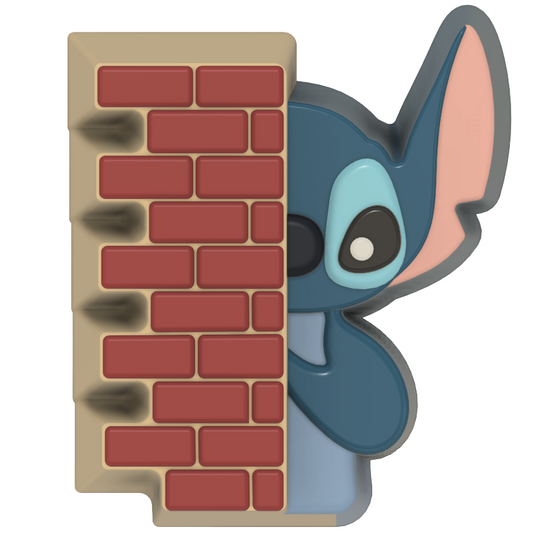 Stitch with Brick Wall (3D Printed)