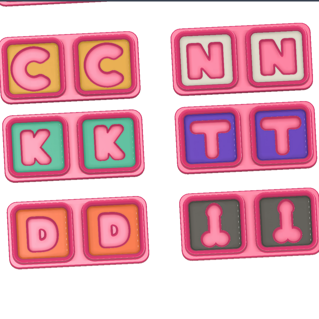 9 Piece Set LOVE, MUM, MOM, M🩷M, L🩷VE for Steamers or Bath Bomb Fizzers 3D printed Mould Multi Press