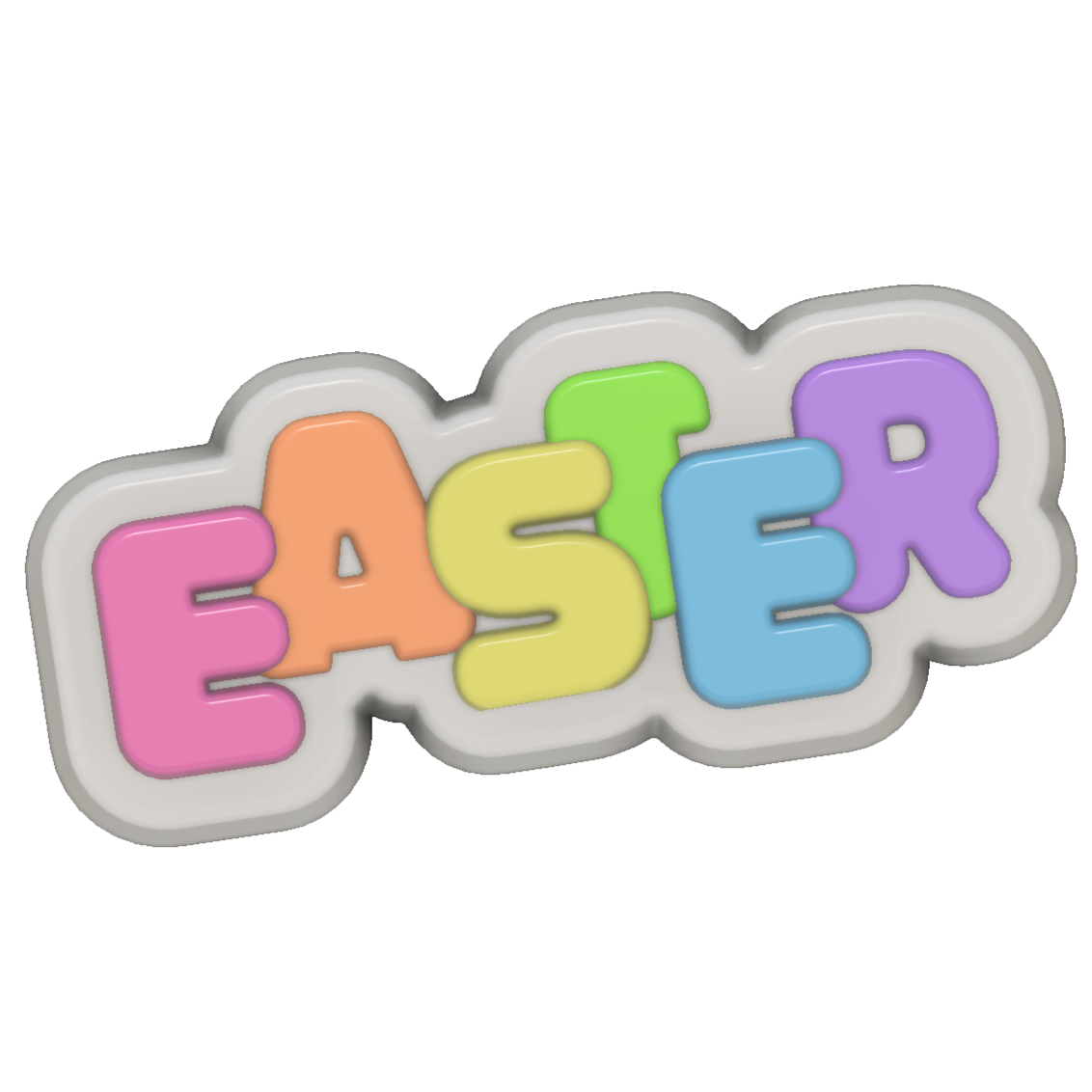 EA26 Easter Text Hybrid Mould (3D Printed)