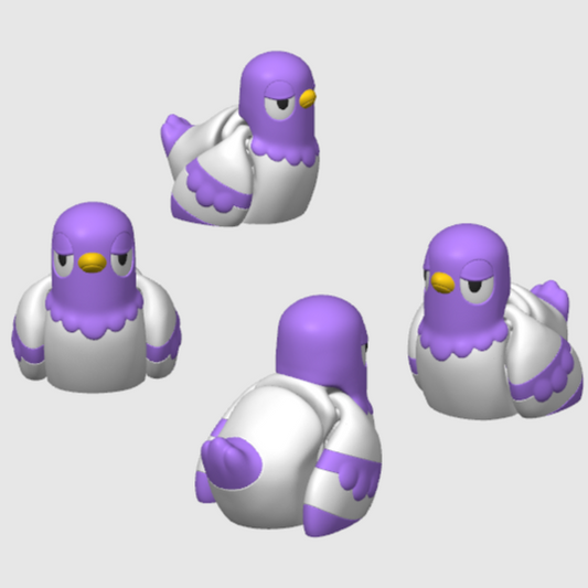 10x 3D Printed Mini Articulated Pigeon for Toy Surprise Bath Bombs