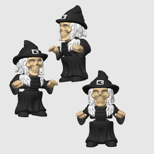 10x 3D Printed Mini Articulated Halloween Skeleton Witch for Toy Surprise Bath Bombs