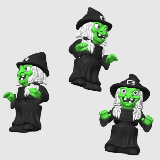 10x 3D Printed Mini Articulated Halloween Witch for Toy Surprise Bath Bombs