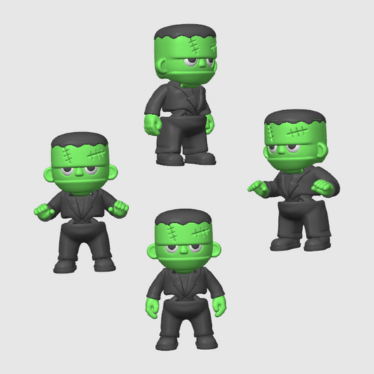 10x 3D Printed Mini Articulated Halloween Frankenstein for Toy Surprise Bath Bombs