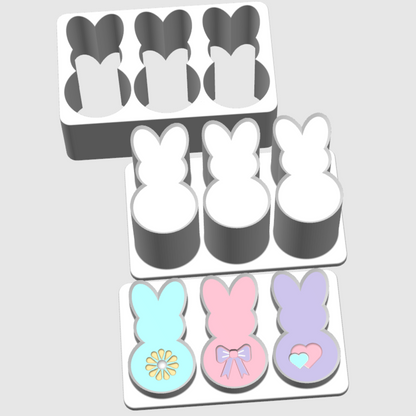 EA26 Peep Tails Trio 3 Piece 3D Printed Mould