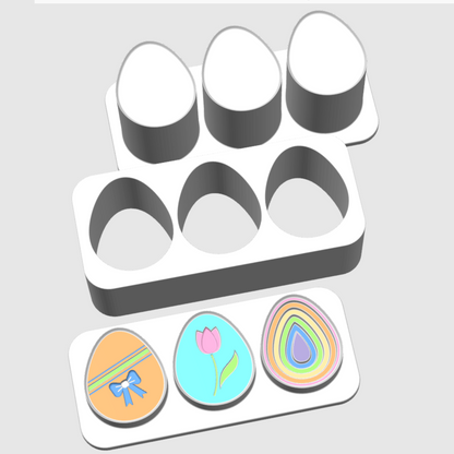 EA26 Decorative Egg Trio 3 Piece 3D Printed Mould