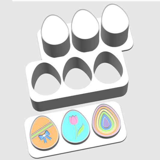 EA26 Decorative Egg Trio 3 Piece 3D Printed Mould