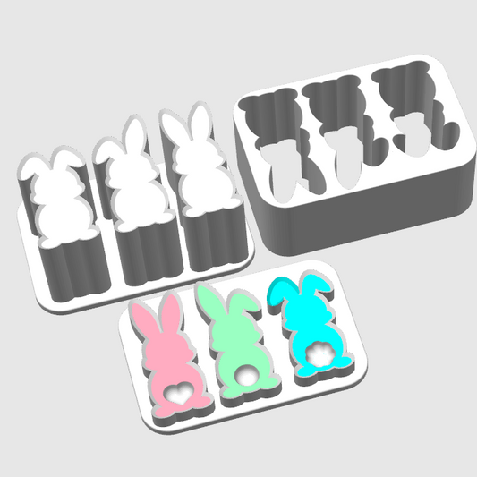 EA26 Rabbit Tails Trio 3 Piece 3D Printed Mould