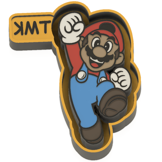 Red Plumber Guy Toon Collection Freshie Silicone Mould, Mould Former or STL