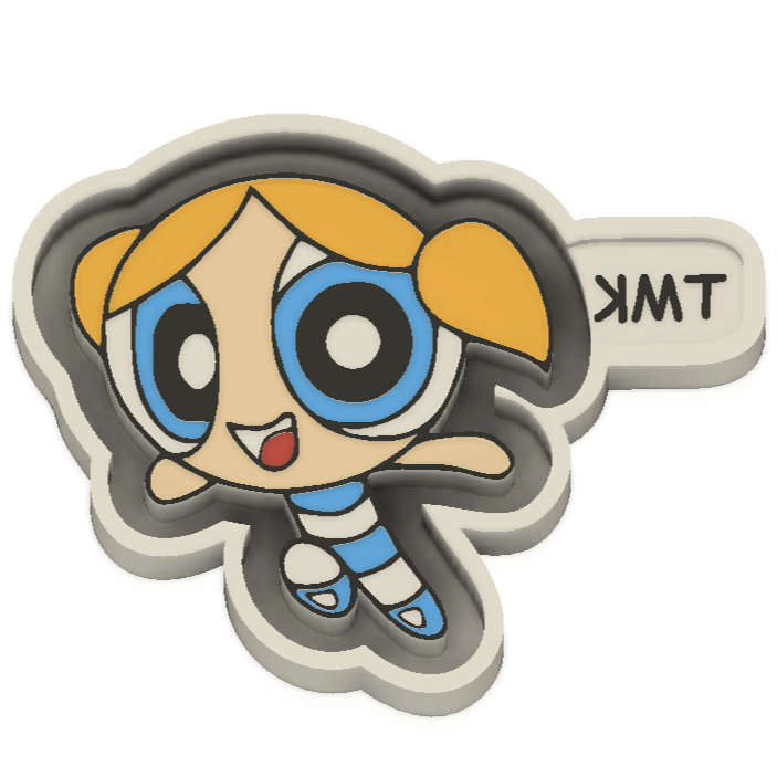 Power Puff Girls Blossom Toon Collection Freshie Silicone Mould, Mould Former or STL
