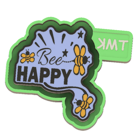 Bee Happy Collection Freshie Silicone Mould, Mould Former or STL