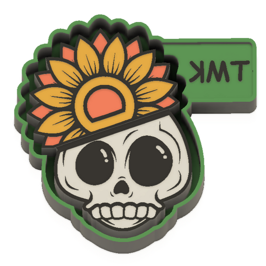 Sunflower Skull Collection Freshie Silicone Mould, Mould Former or STL
