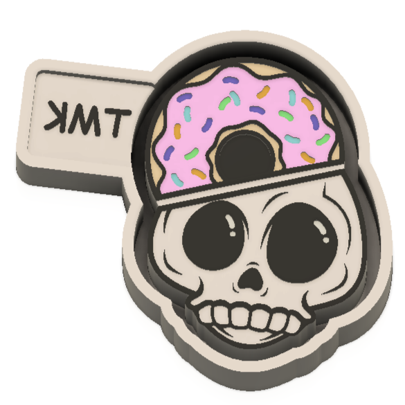 Donut Skull Collection Freshie Silicone Mould, Mould Former or STL