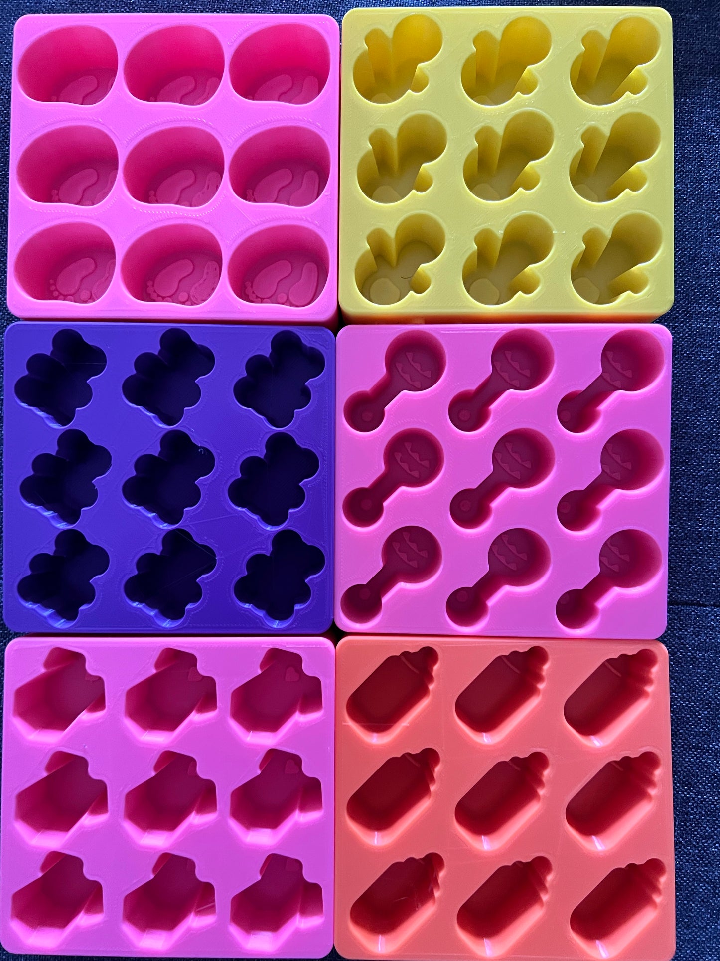 Baby Shower Confetti Moulds and Plungers (Sold as a complete set) OR (SOLD Separately)