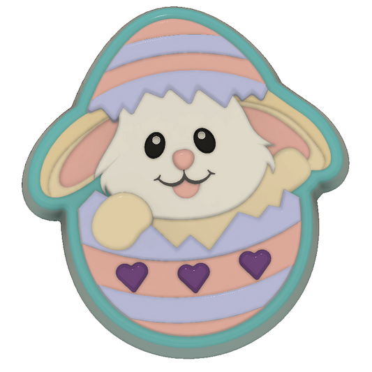 Easter Bunny in Egg Vacuum Form Mould)❤️ EA