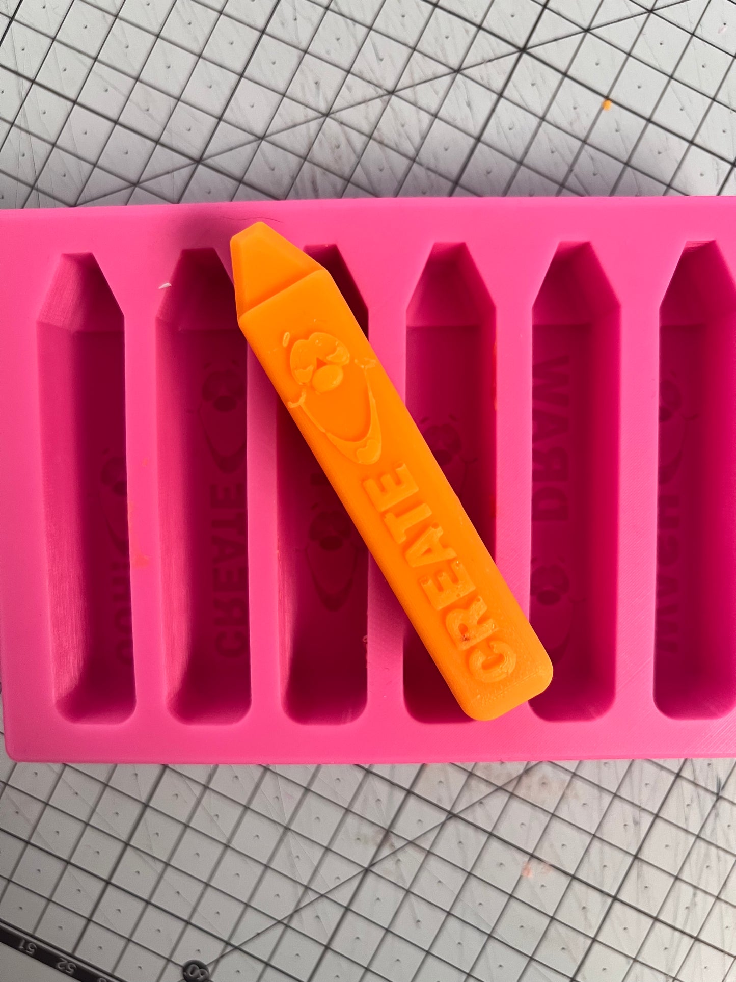Happy Faces Soap Crayon Silicone Mould
